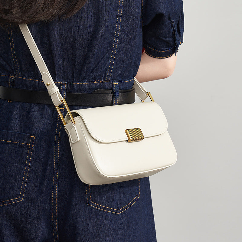 Women’s Flap Magnetic Closure Crossbody Shoulder Bag In Genuine Leather image 5