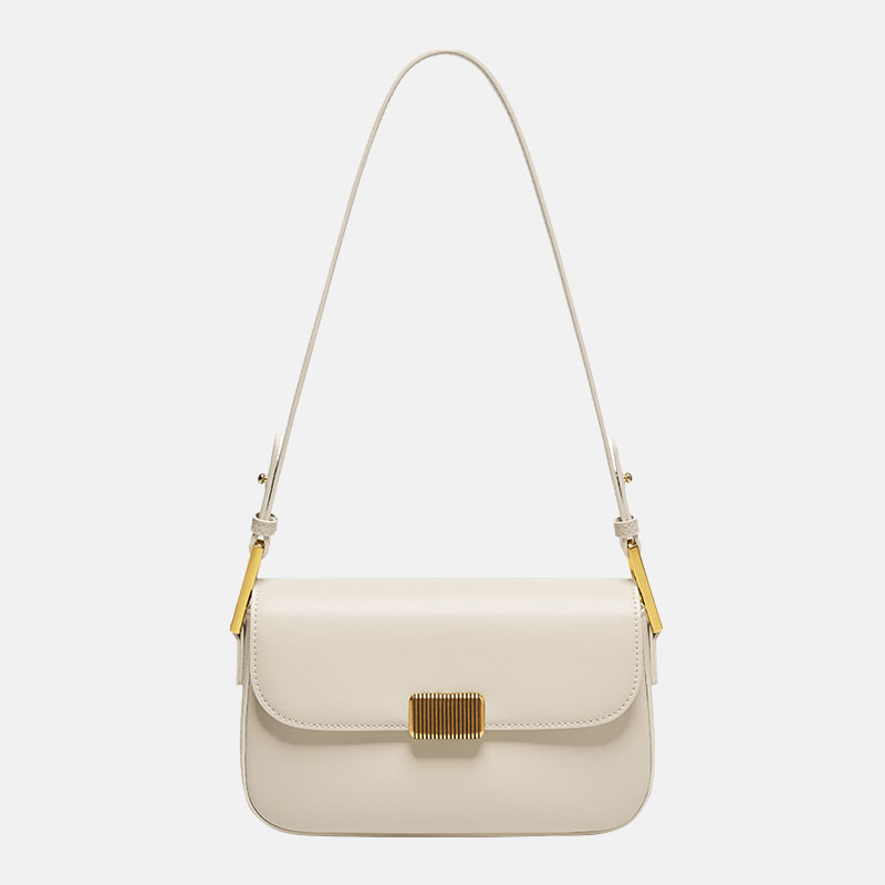 Women’s Flap Magnetic Closure Crossbody Shoulder Bag In Genuine Leather image