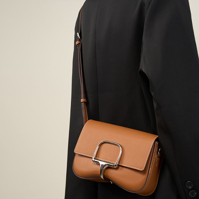 Women’s Genuine Leather Buckle Crossbody Bag image 7