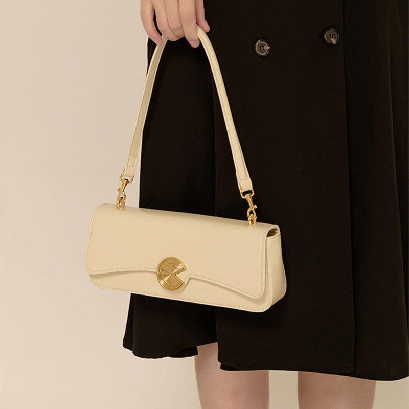 Women’s Genuine Leather Crossbody Shoulder Baguette Bag image 4
