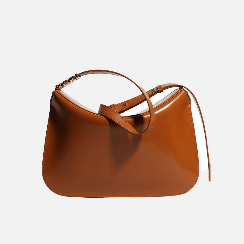 Women’s Genuine Leather Crossbody Shoulder Baguette Bags In Minimalist image