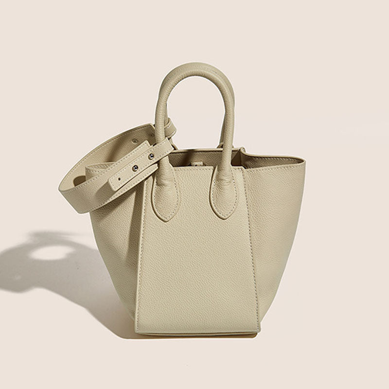 Women’s Genuine Leather Crossbody Shoulder Bucket Bag image 5