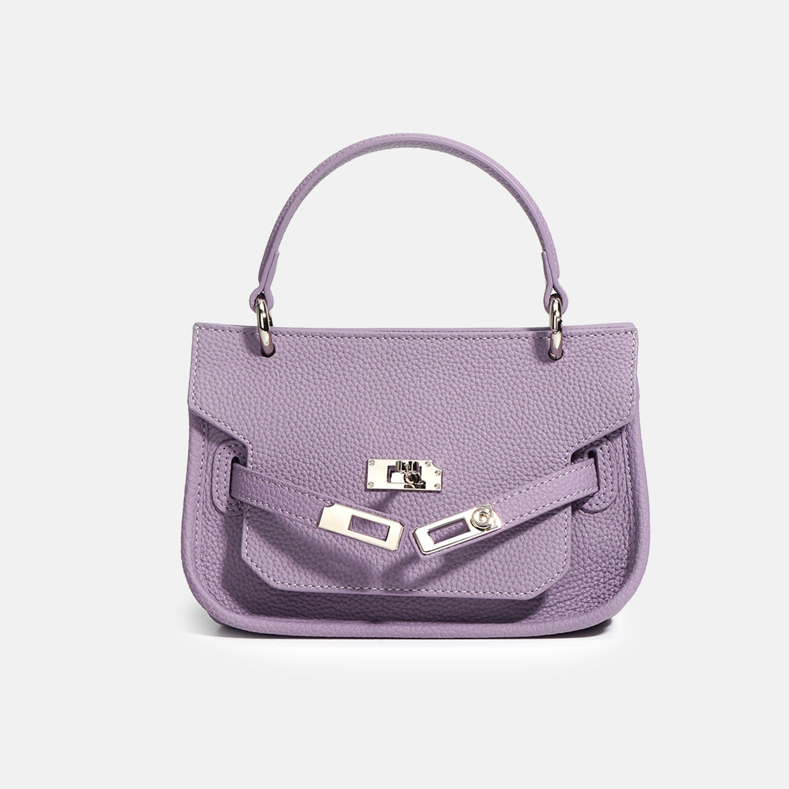 Women’s Genuine Leather Drawstring Buckle Crossbody Shoulder Handbag image