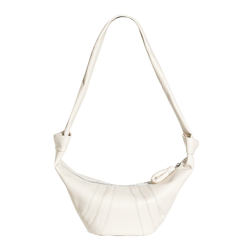 Women’s Genuine Leather Dumpling Shape Crossbody Shoulder Bag In Minimalist image 5