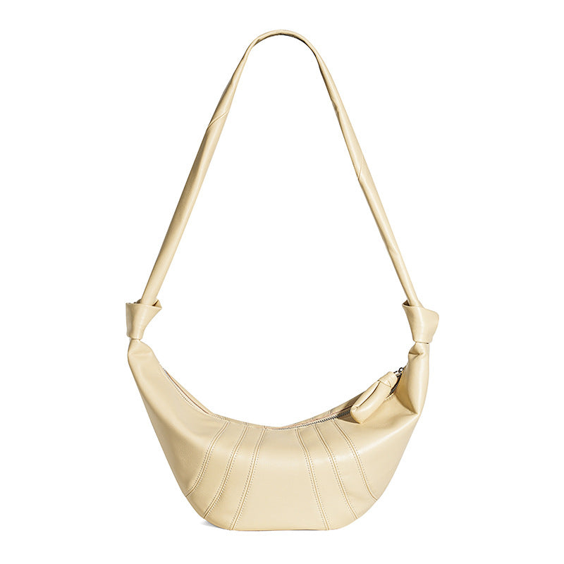 Women’s Genuine Leather Dumpling Shape Crossbody Shoulder Bag In Minimalist image 10