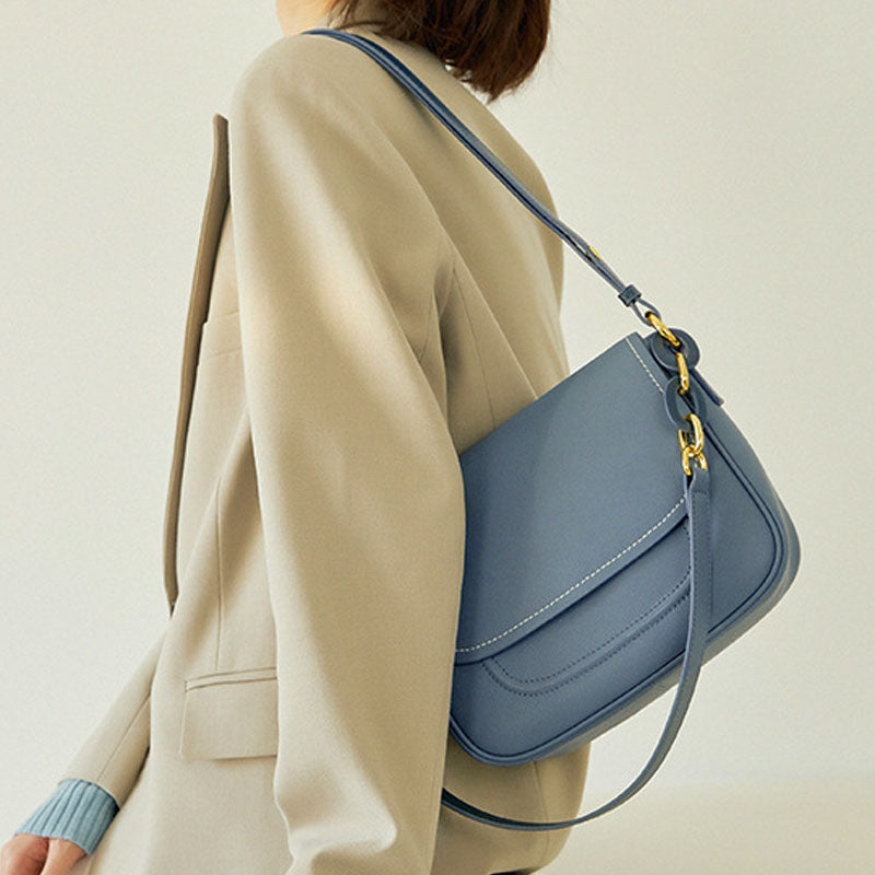 Women’s Genuine Leather Flap Crossbody Shoulder Bags image 5