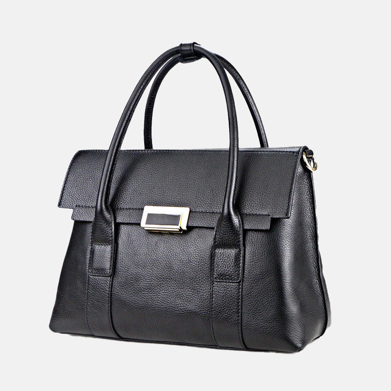 Women’s Genuine Leather Lock Buckle Crossbody Shoulder Handbags image 4