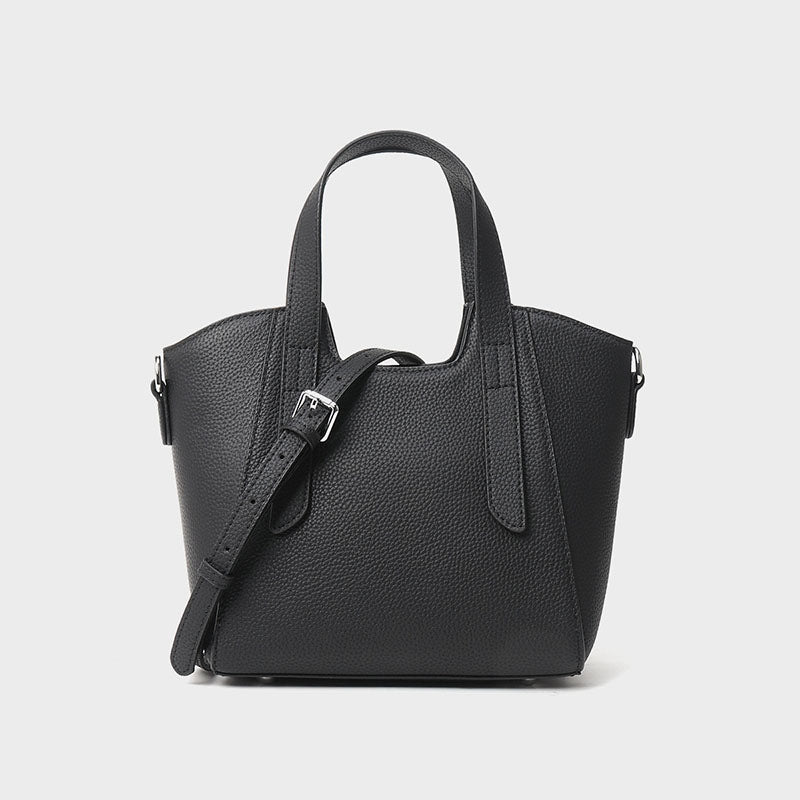 Women’s Genuine Leather Magnetic Buckle Crossbody Shoulder Tote Bag In Minimalist image 4