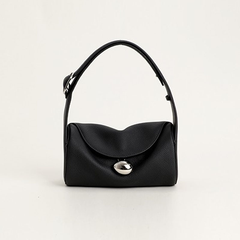 Women’s Genuine Leather Minimalist Round Cylinder Shoulder Bag image 4