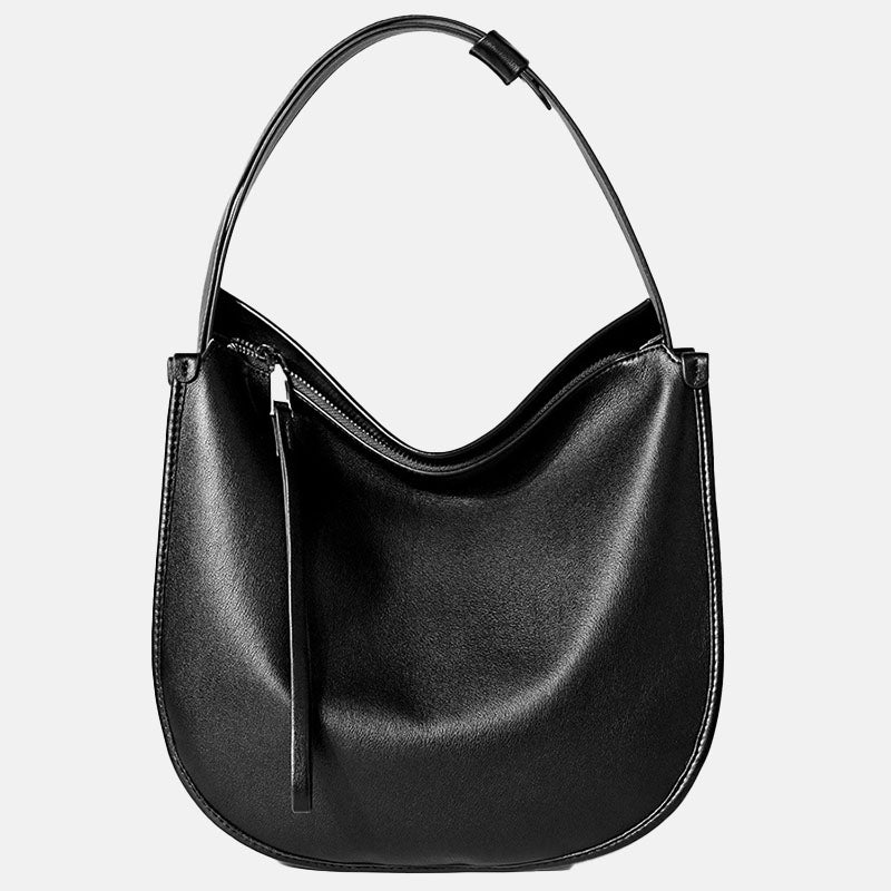 Women’s Genuine Leather Minimalist Shoulder Crossbody Hobo Tote Bag image 6