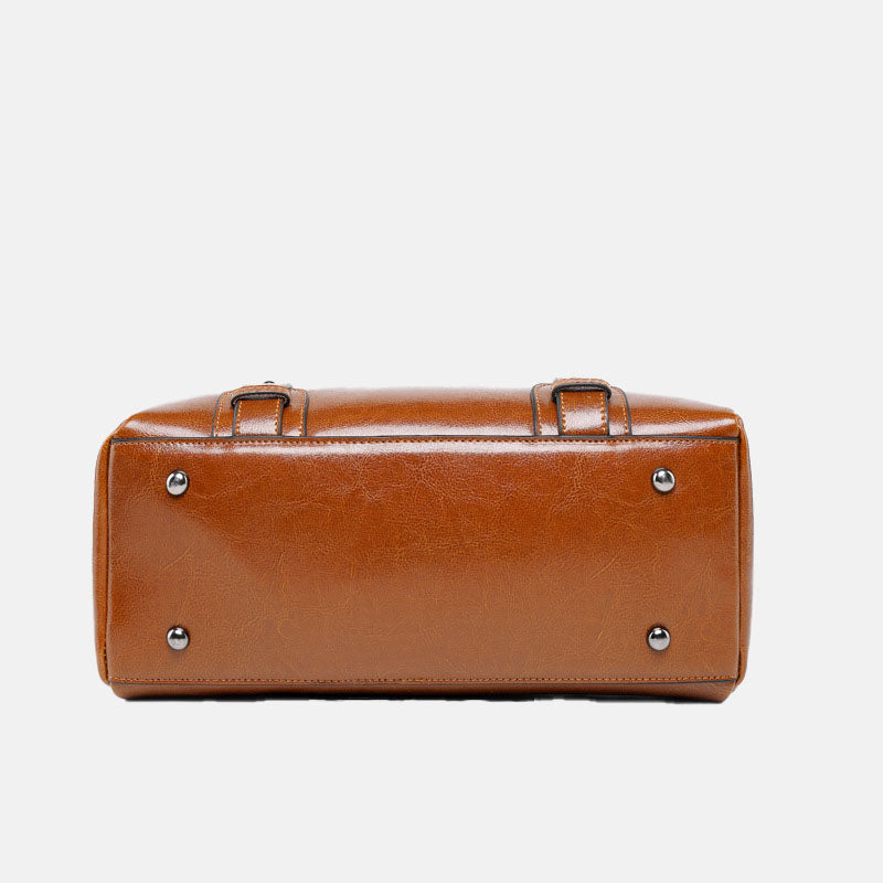 Women’s Genuine Leather Pillow Shape Zipper Closure Crossbody Shoulder Handbags image 5