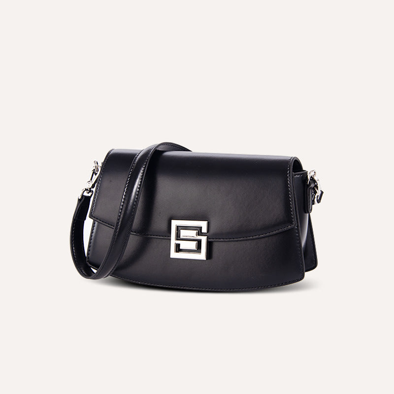 Women’s Genuine Leather Vintage Lock Shoulder Bag image 4