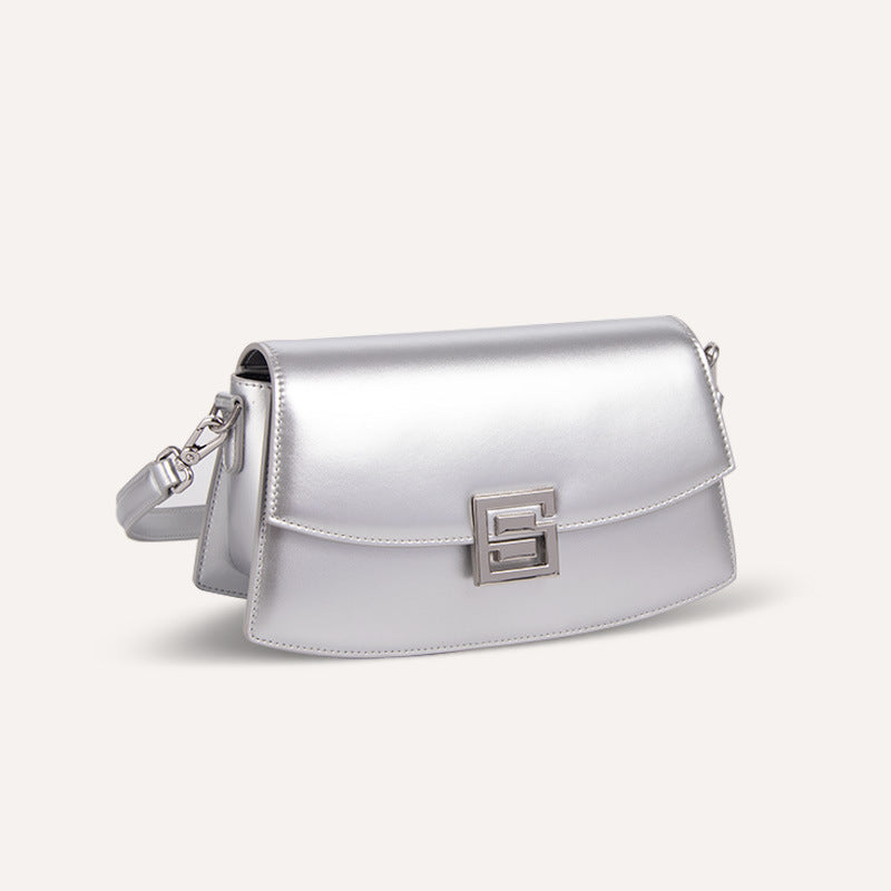 Women’s Genuine Leather Vintage Lock Shoulder Bag image 2