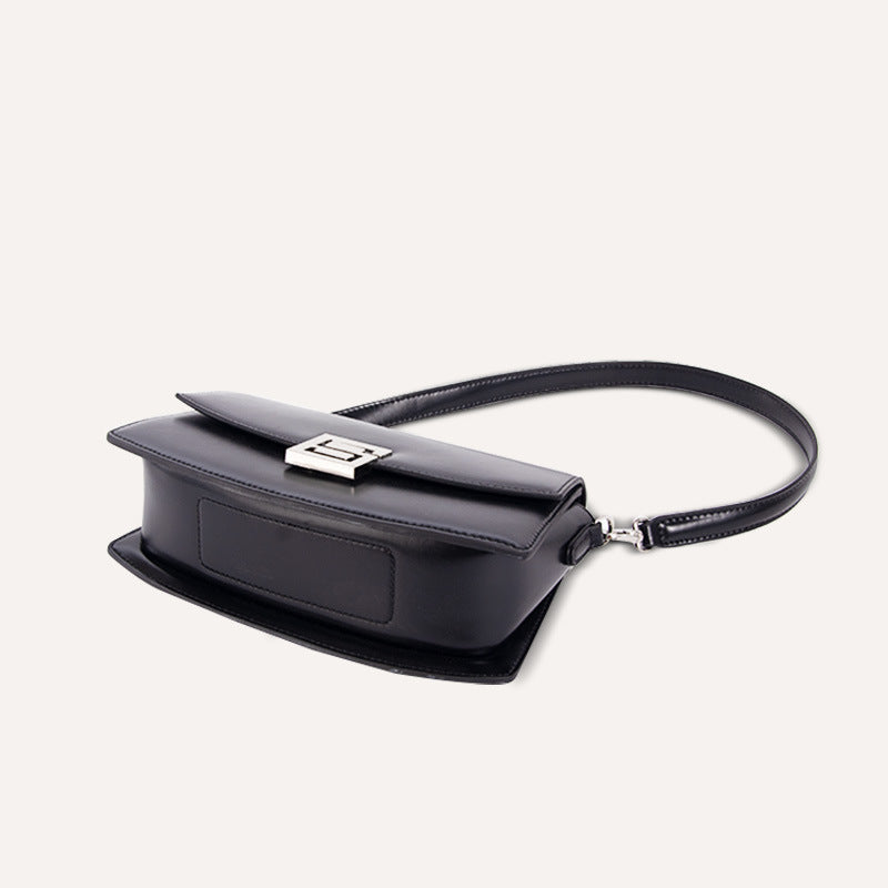 Women’s Genuine Leather Vintage Lock Shoulder Bag image 5