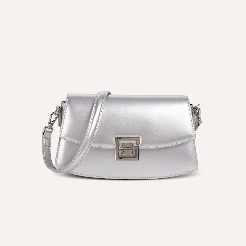 Women’s Genuine Leather Vintage Lock Shoulder Bag image