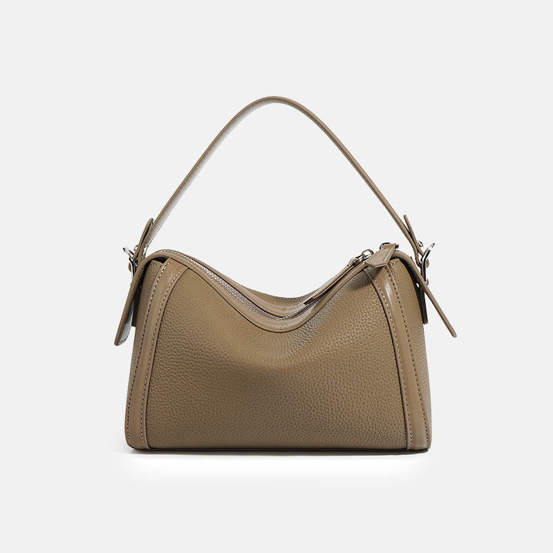 Women’s Genuine Leather Vintage Pillow-Shaped Crossbody Handbag image