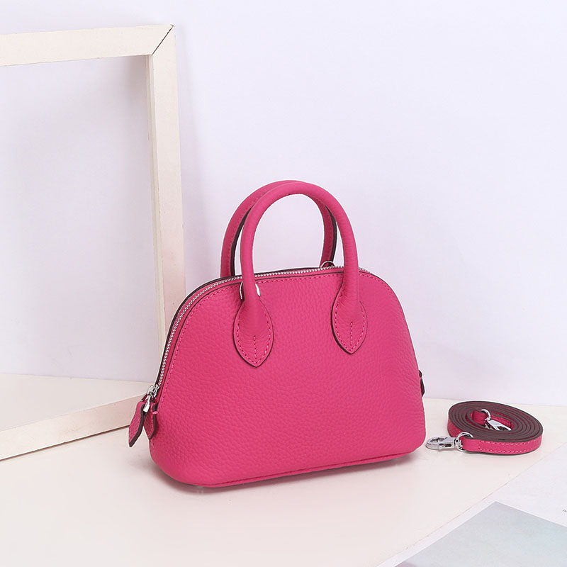 Women’s Genuine Leather Zipper Shell-Shaped Handbag image 7