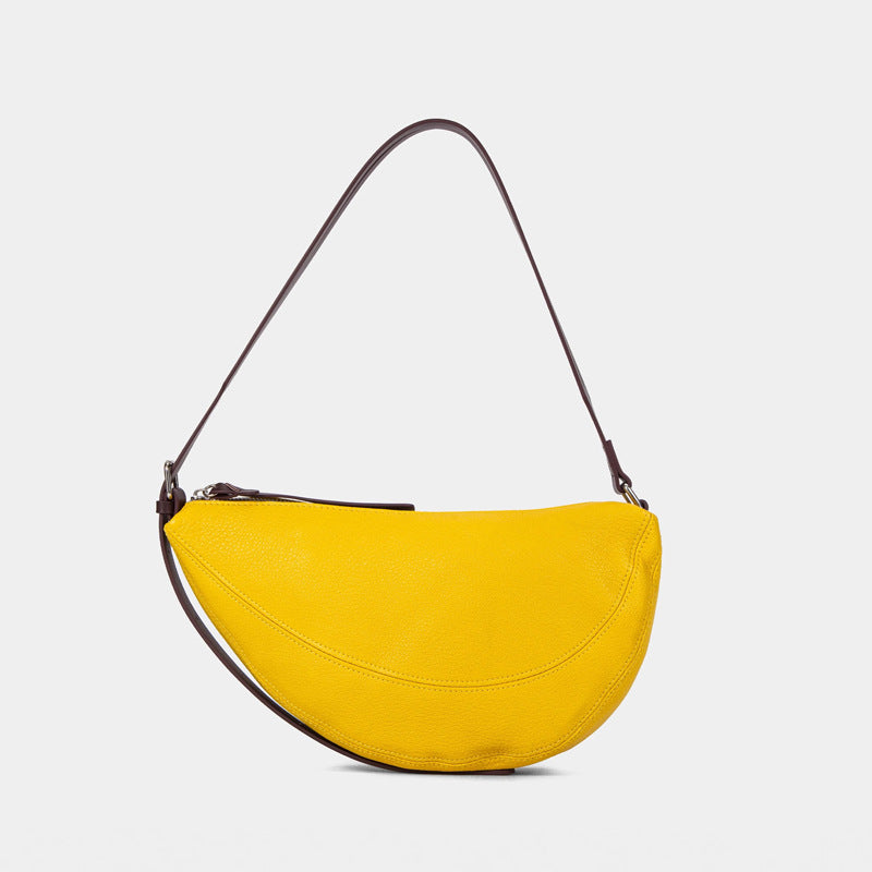 Women’s Lambskin Leather Dumpling-Shaped Crossbody Shoulder Bag image 4