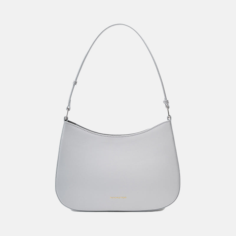 Women’s Leather Crossbody Baguette Bag with Magnetic Closure image 7
