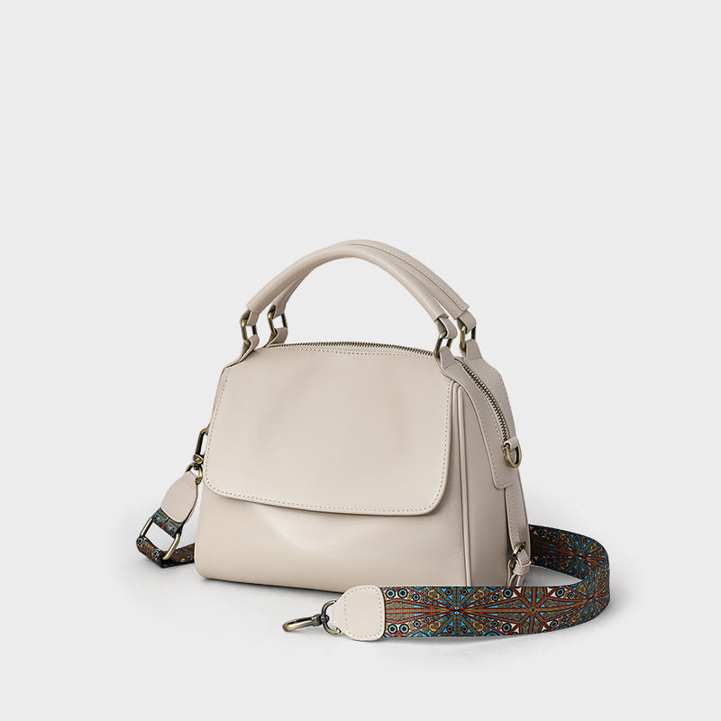 Women’s Leather Zipper Crossbody Top Hand Bags image 3