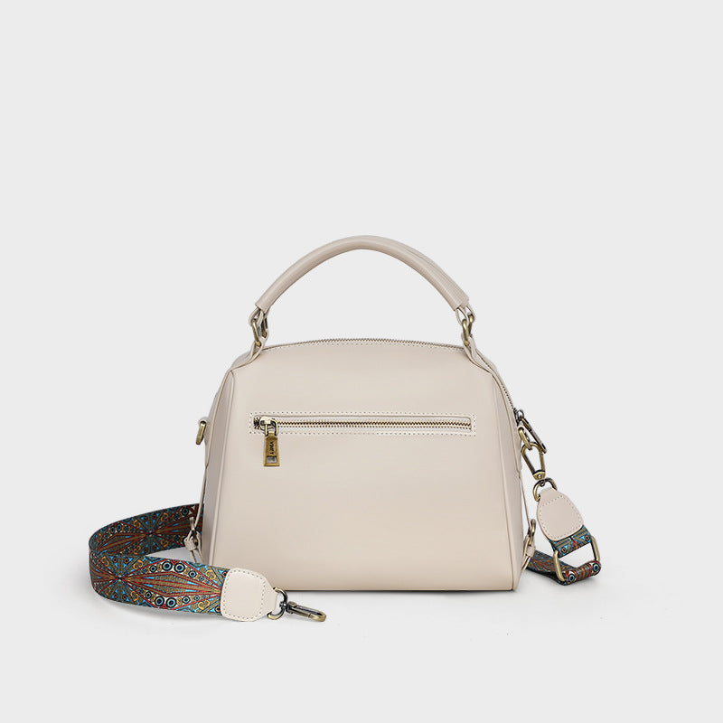 Women’s Leather Zipper Crossbody Top Hand Bags image 4