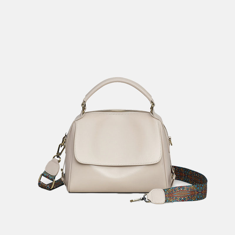 Women’s Leather Zipper Crossbody Top Hand Bags image