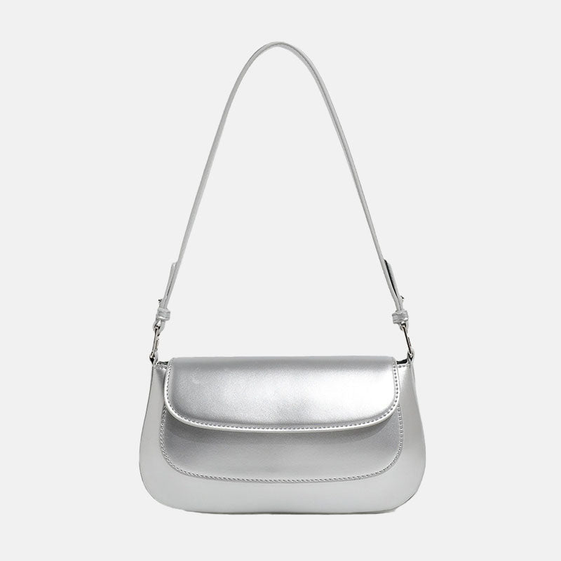 Women’s Microfiber Leather Magnetic Closure Shoulder Bag image