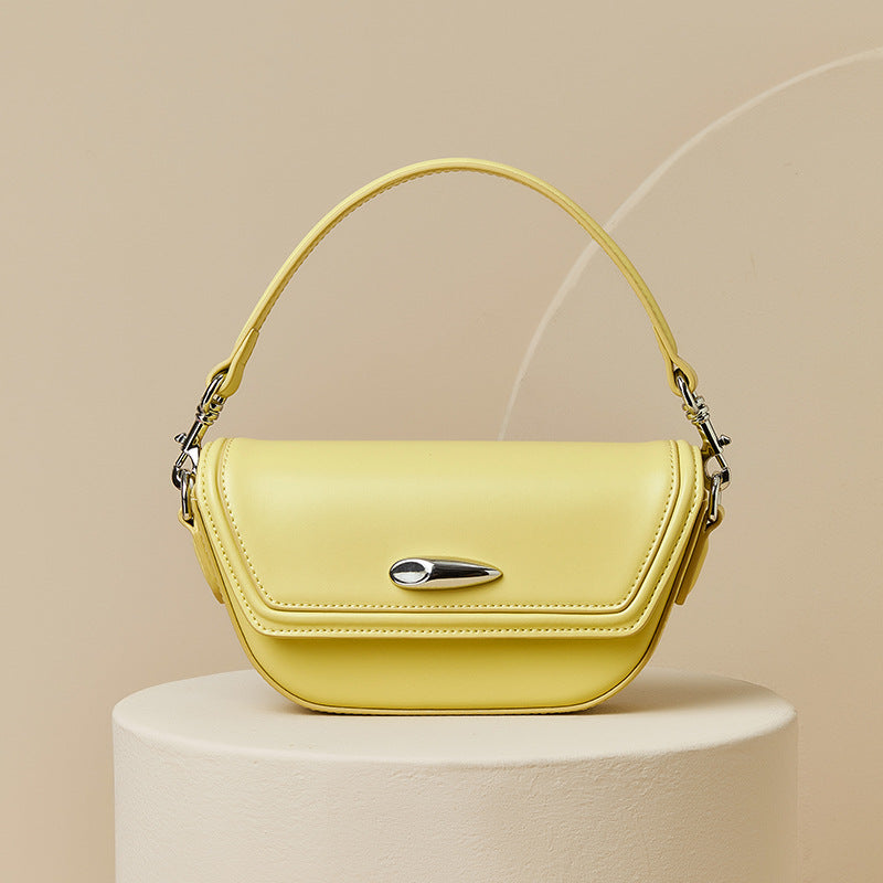 Women’s Mini Minimalist Genuine Leather Single Shoulder Saddle Bag image 8