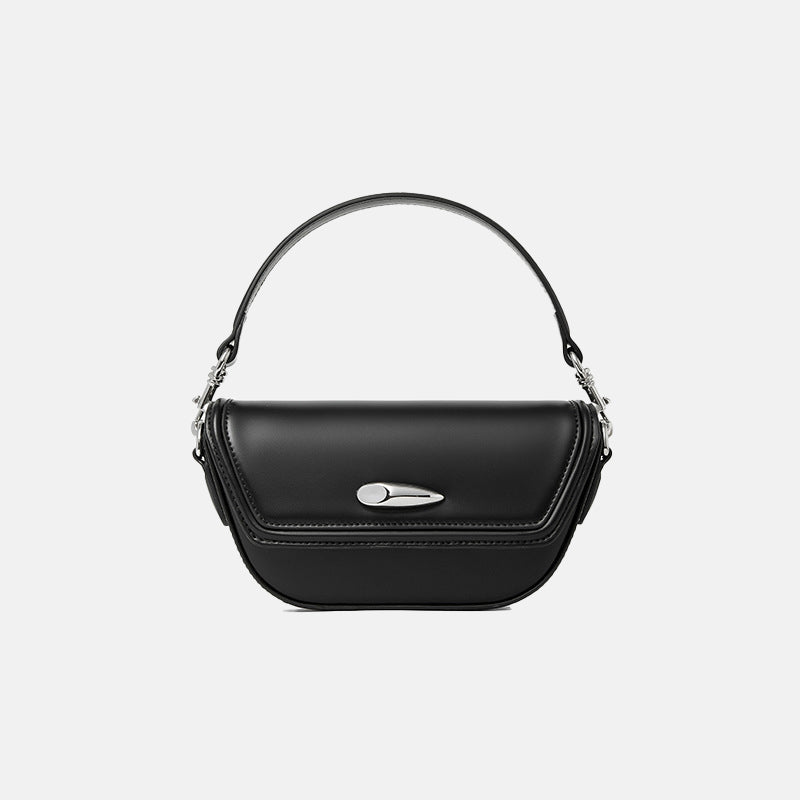 Women’s Mini Minimalist Genuine Leather Single Shoulder Saddle Bag image 9