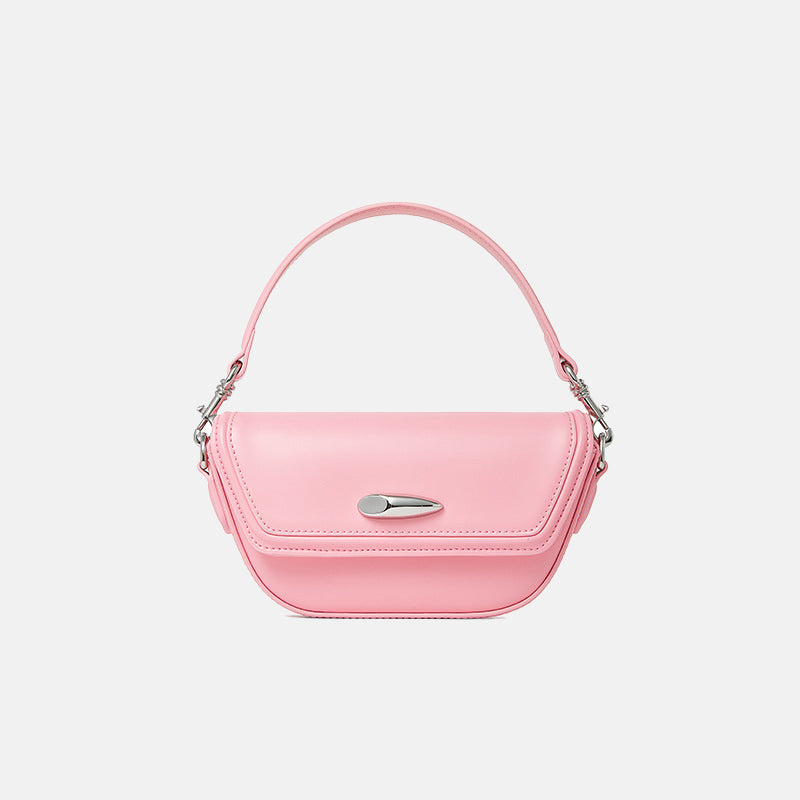 Women’s Mini Minimalist Genuine Leather Single Shoulder Saddle Bag image