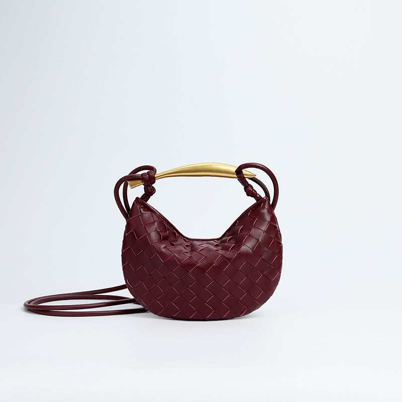 Women’s Mini Woven Leather Crossbody Clutch Bag image 8