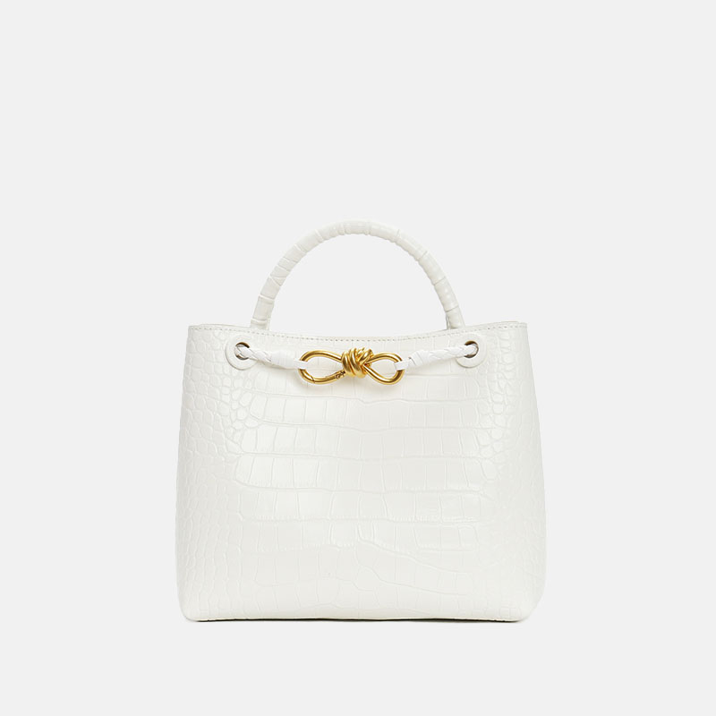 Women’s Minimalist Crocodile Leather Rope Buckle Crossbody Tote Bags image