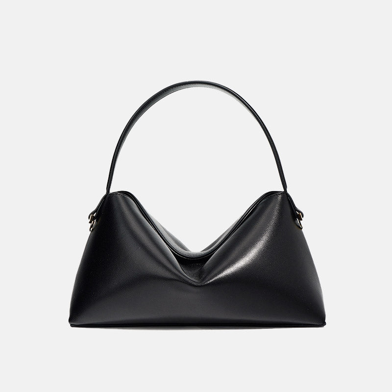 Women’s Minimalist Genuine Leather Dumpling-Shaped Handbag image