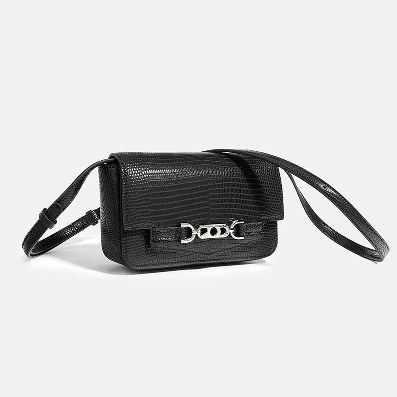 Women’s Minimalist Genuine Leather Lizard Pattern Crossbody Shoulder Bag image 5