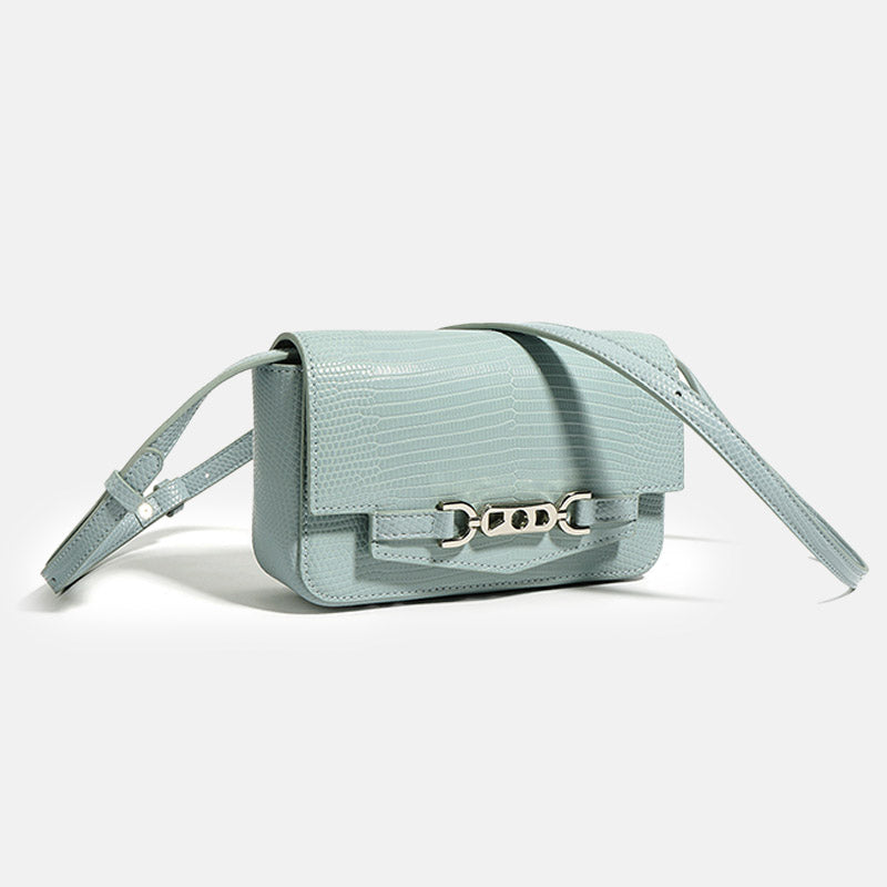 Women’s Minimalist Genuine Leather Lizard Pattern Crossbody Shoulder Bag image 3