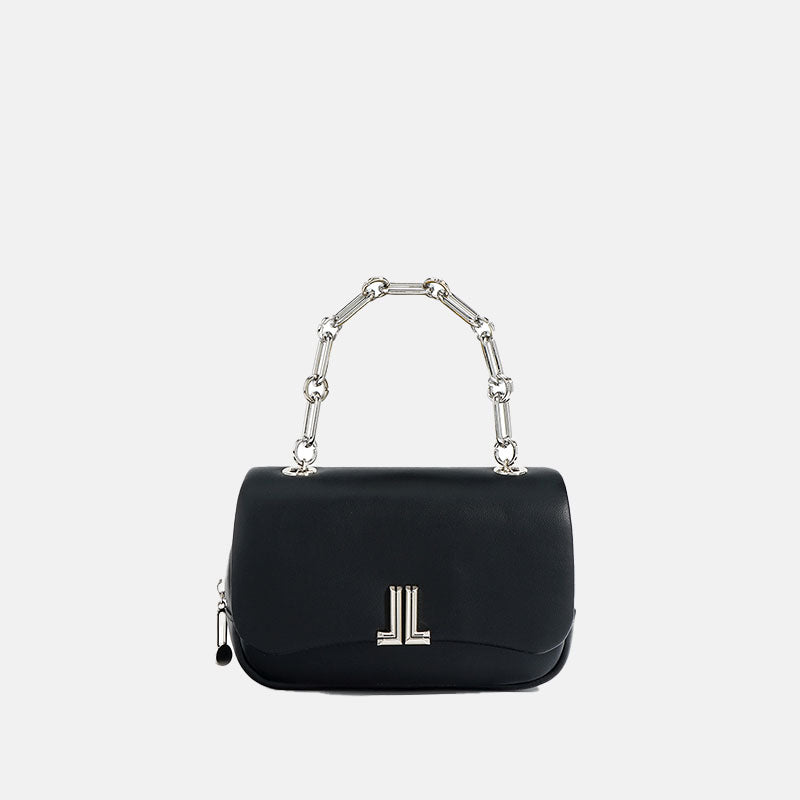 Women’s Minimalist Genuine Leather Magnetic Clasp Shoulder Crossbody Chain Handle Bags image 5