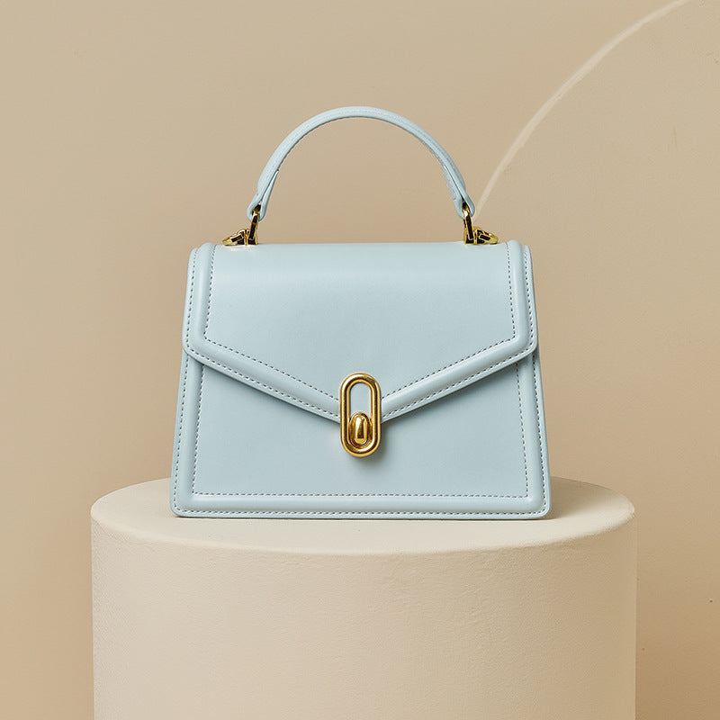 Women’s Minimalist Genuine Leather Magnetic Closure Crossbody Shoulder Top Handle Bags image 4