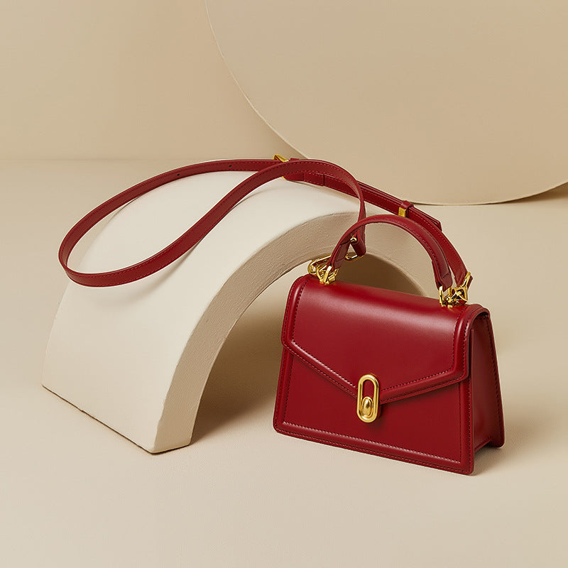 Women’s Minimalist Genuine Leather Magnetic Closure Crossbody Shoulder Top Handle Bags image 6