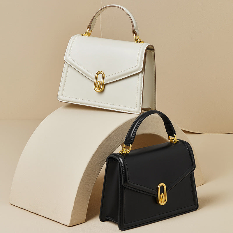 Women’s Minimalist Genuine Leather Magnetic Closure Crossbody Shoulder Top Handle Bags image 8