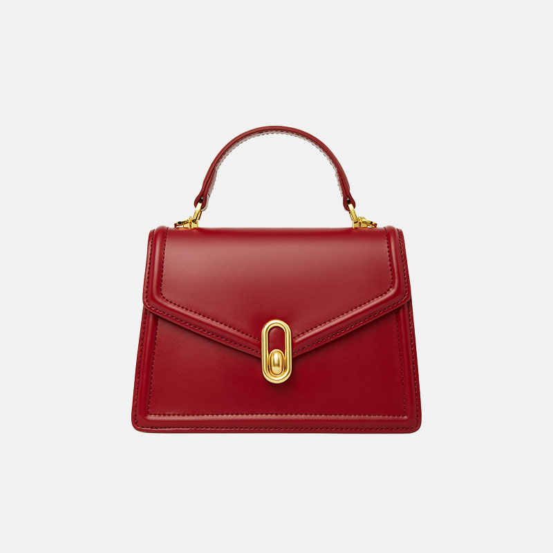 Women’s Minimalist Genuine Leather Magnetic Closure Crossbody Shoulder Top Handle Bags image 5