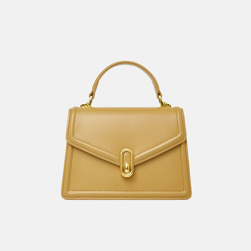 Women’s Minimalist Genuine Leather Magnetic Closure Crossbody Shoulder Top Handle Bags image