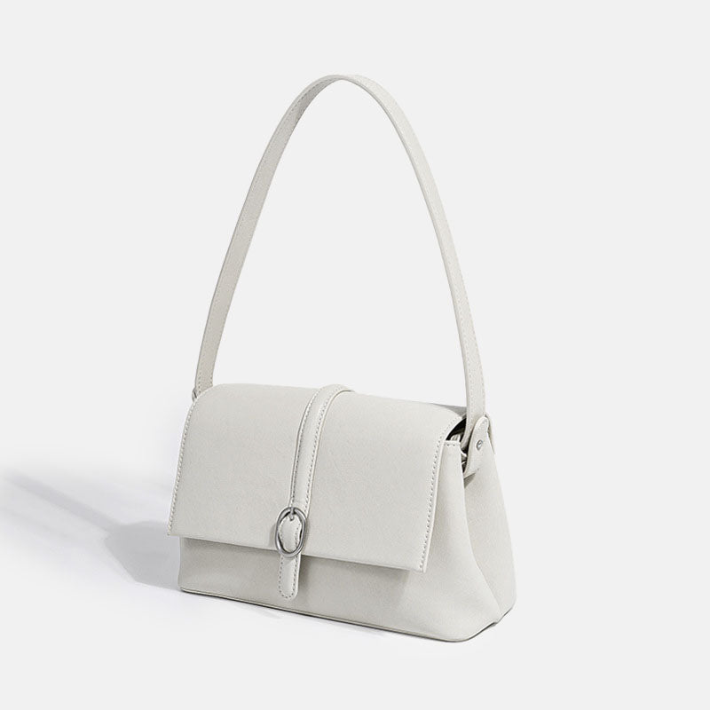Women’s Minimalist Genuine Leather Magnetic Closure Shoulder Bag image 7