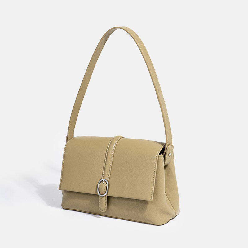 Women’s Minimalist Genuine Leather Magnetic Closure Shoulder Bag image 6