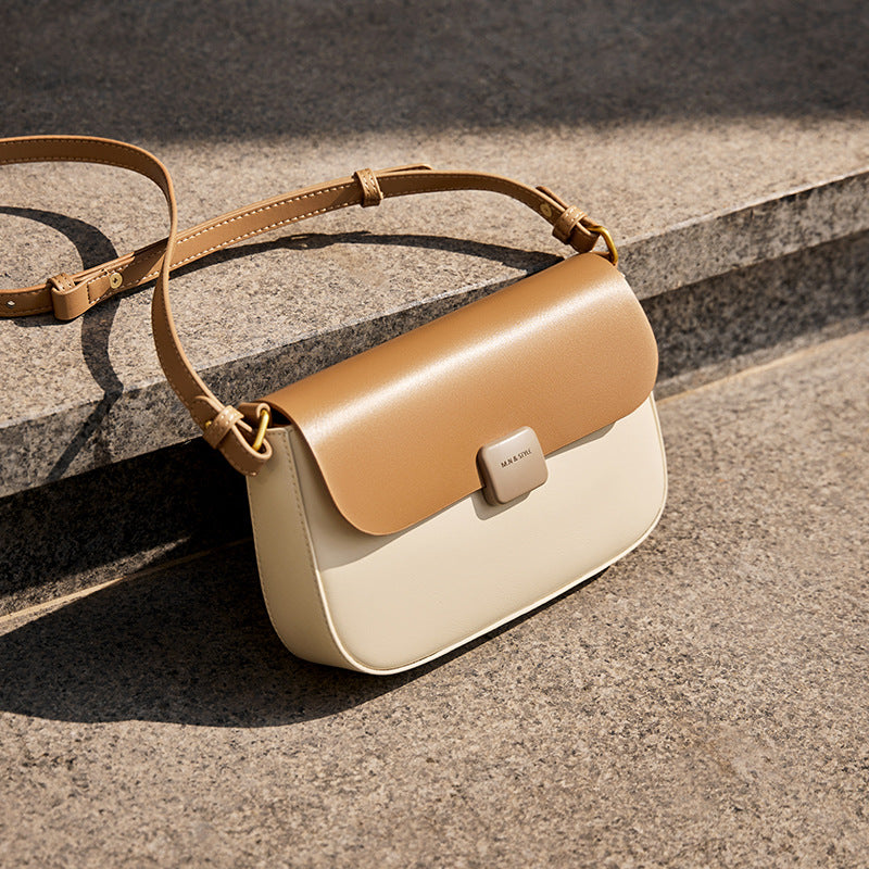 Women’s Minimalist Magnetic Closure Crossbody Shoulder Bag in Genuine Leather image 3