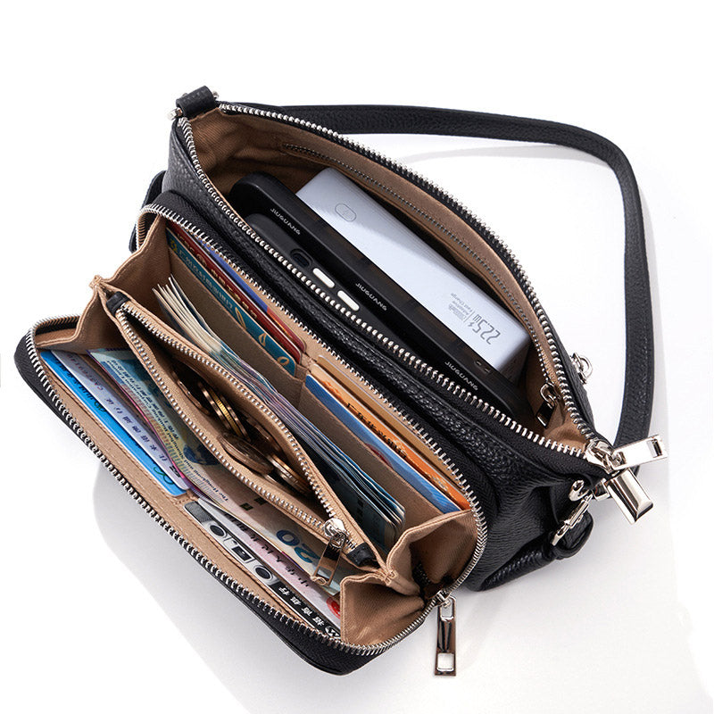 Women’s Minimalist Top-Grain Leather Crossbody Shoulder Bag image 3