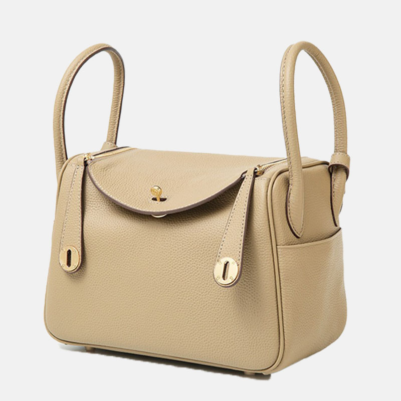 Women’s Minimalist Zipper Buckle Crossbody Shoulder Handbag in Genuine Leather image 2