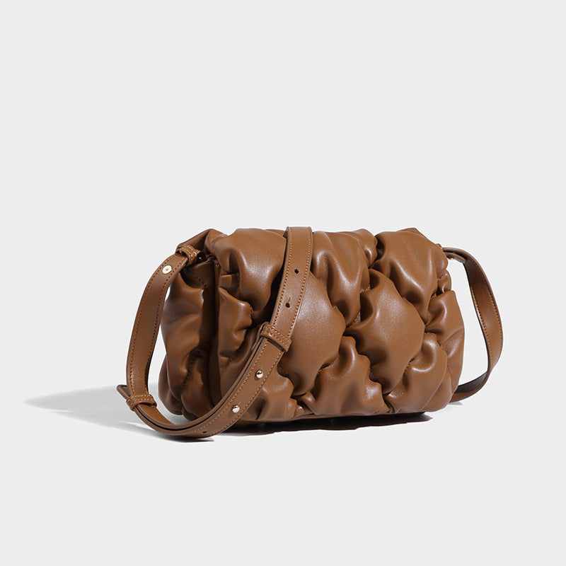 Women’s Quilted Pineapple Chains Shoulder Bags in Vegan Leather image 12