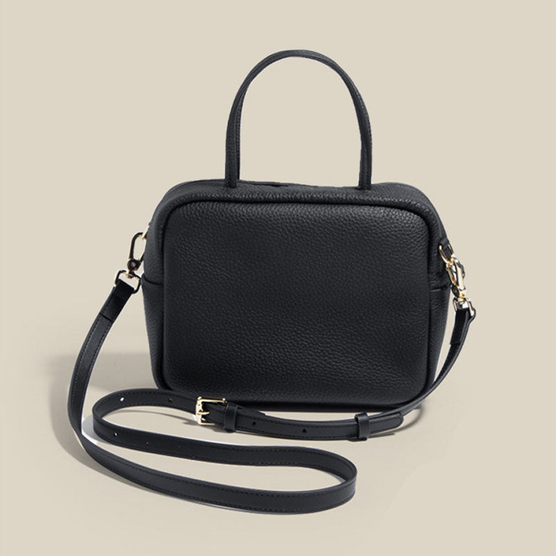 Women’s Small Genuine Leather Top Handle Crossbody Bag with Minimalist image 6