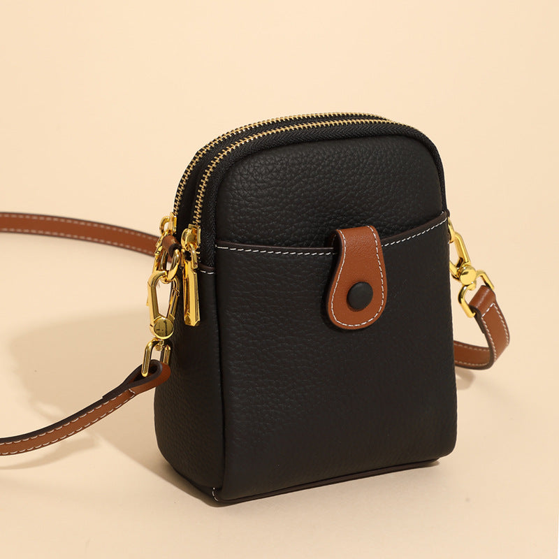 Women’s Square Leather Crossbody Shoulder Phone Bag image 5