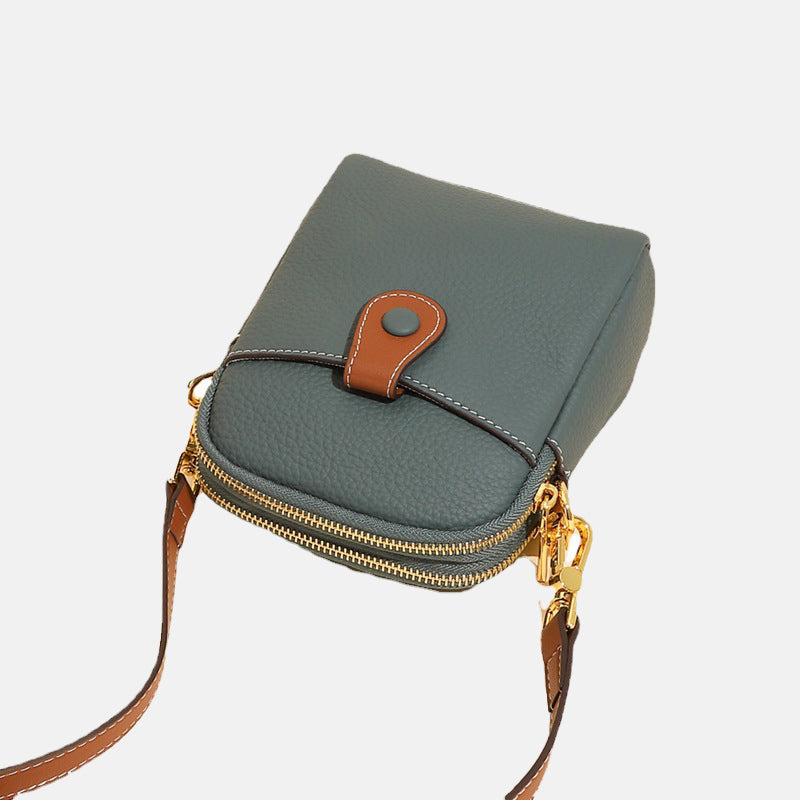 Women’s Square Leather Crossbody Shoulder Phone Bag image 8